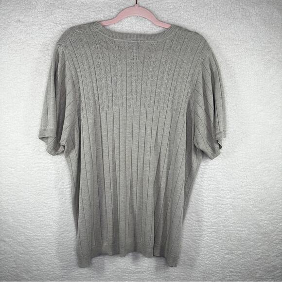 Alfred Dunner Beige Knit Top 2x - Picture 5 of 8